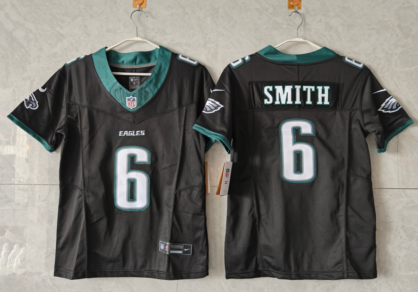 Youth Black Philadelphia Eagles #6 DeVonta Smith 2025 F.U.S.E Vapor Untouchable Limited Stitched Football Jersey